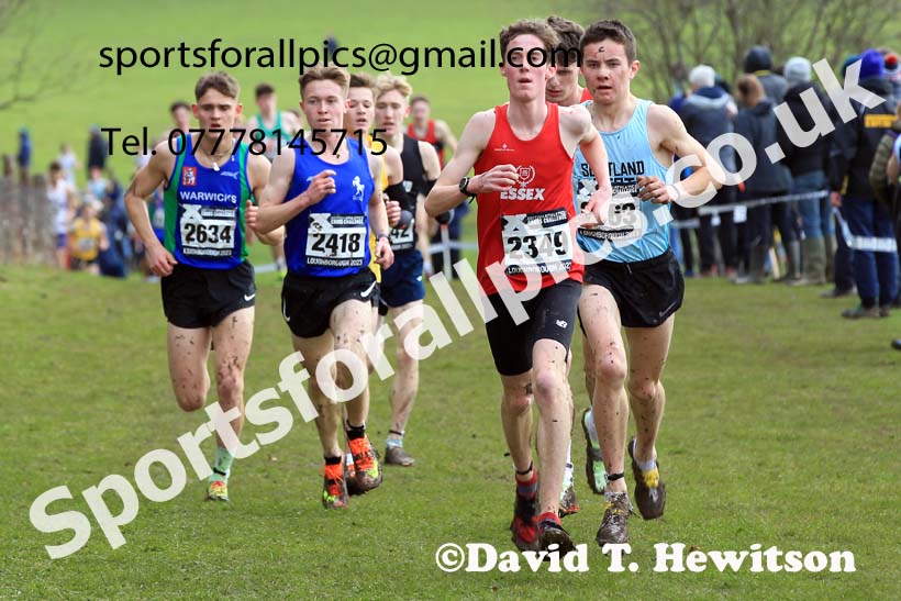 Mens Under-17s 2023 UK CAU Inter Counties Cross Country Champs, Prestwold Hall, Loughborough. Photo: David T. Hewitson/Sports for All Pics